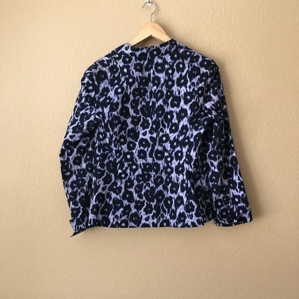 Lafayette 148 purple animal print blazer - Picture 5 of 5
